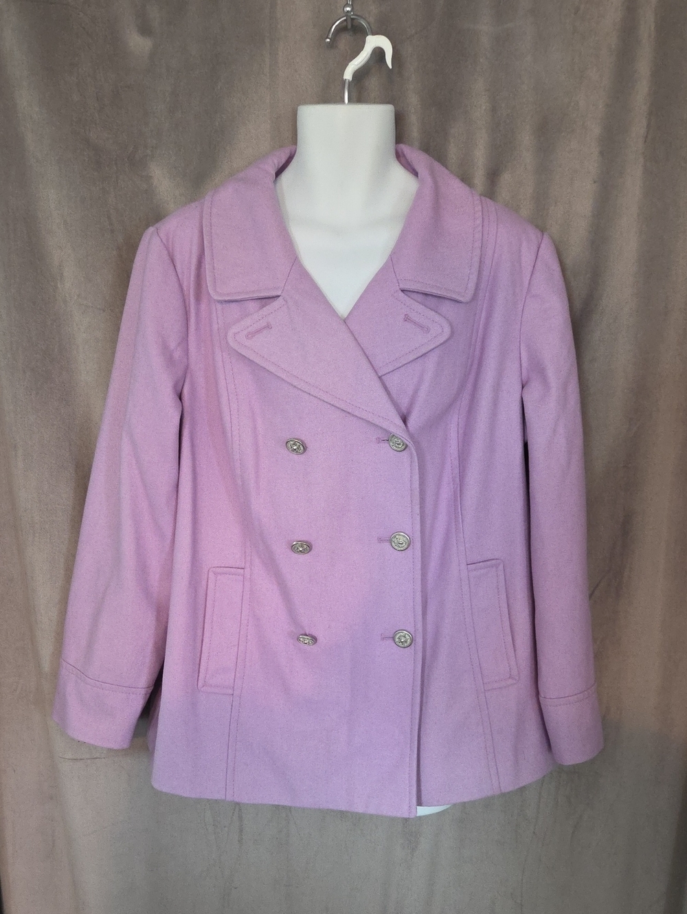 Old Navy Lilac XXL Double-Breasted Pea Coat